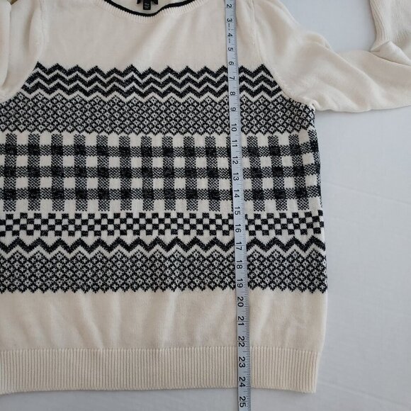 Talbots Wool Blend Modern Fair Isle Shimmer Sweater Size XLP - Picture 7 of 10